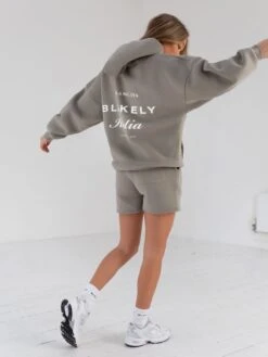 Italia Oversized Hoodie - Stone Grey -Cheap Clothing Store 201BWGREY 03D