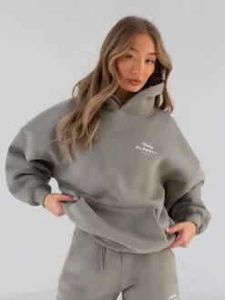 Italia Oversized Hoodie - Stone Grey -Cheap Clothing Store 201BWGREY 04D