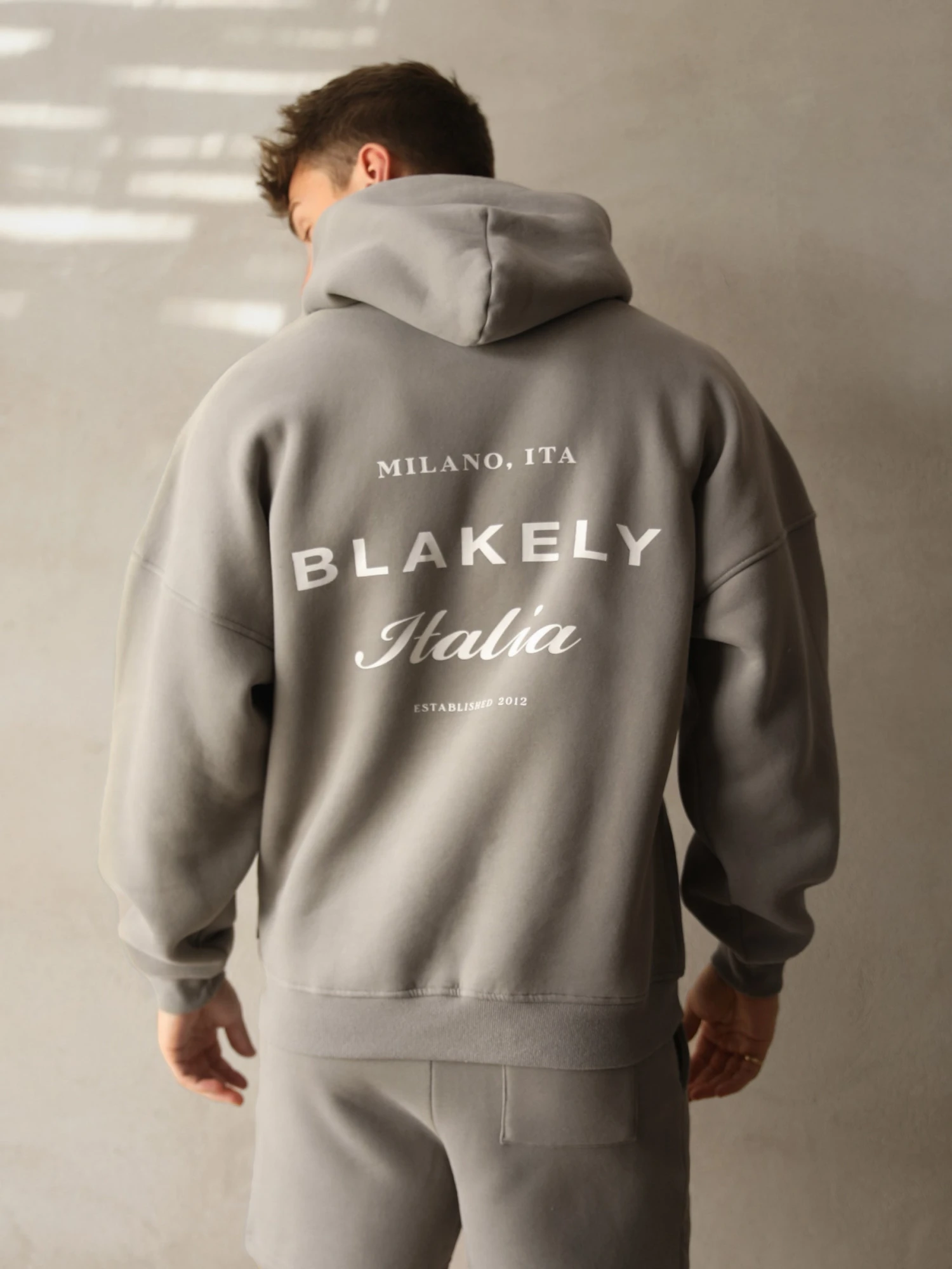 Italia Relaxed Hoodie - Stone Grey 3 Italia Relaxed Hoodie - Stone Grey