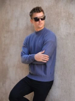 Huxley Knit Jumper - Utility Blue -Cheap Clothing Store 2025UtilityBlue 04D