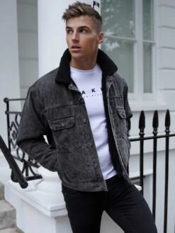 Rapha Denim Jacket - Charcoal -Cheap Clothing Store 2029RaphaCharcoalLondon1D