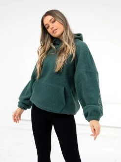 Borg Isabel Oversized Hoodie - Green -Cheap Clothing Store 2035Green 03D
