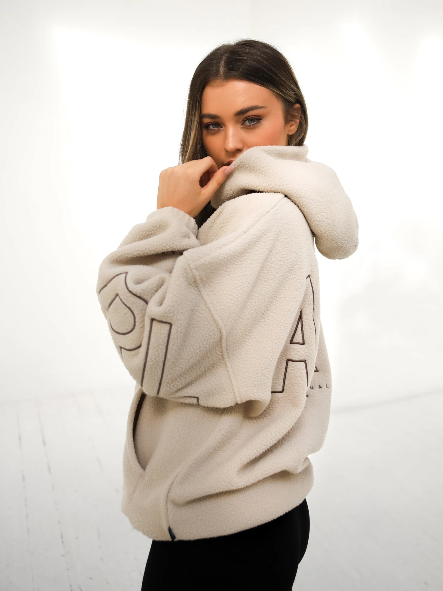 Borg Isabel Oversized Hoodie - Tan 9 Borg Isabel Oversized Hoodie - Tan - Image 7