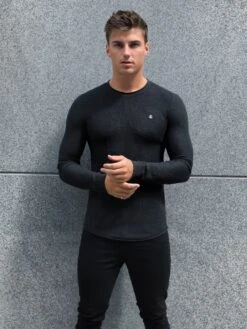 Mason Knit Jumper - Charcoal -Cheap Clothing Store 2041ACharcoal04D