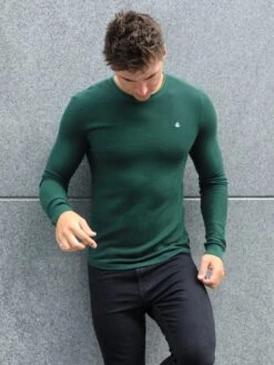 Mason Knit Jumper - Dark Green -Cheap Clothing Store 2041AGreen01D