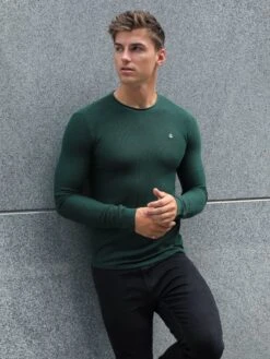 Mason Knit Jumper - Dark Green -Cheap Clothing Store 2041AGreen02D