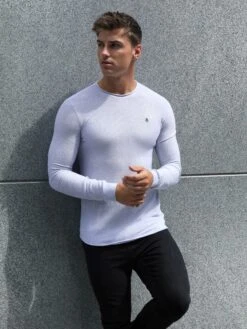 Mason Knit Jumper - Marl White -Cheap Clothing Store 2041AMarlWhite03D