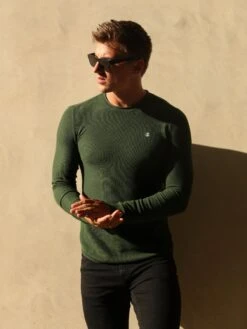 Mason Knit Jumper - Khaki Green -Cheap Clothing Store 2041BGREEND 3