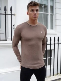 Mason Knit Jumper - Brown -Cheap Clothing Store 2041BrownD