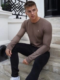 Mason Knit Jumper - Brown -Cheap Clothing Store 2041BrownD 4