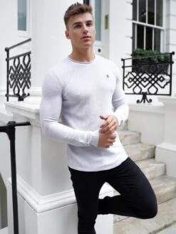 Mason Knit Jumper - Marl White -Cheap Clothing Store 2041WhiteMarlD 1