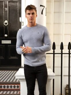 Yardley Knit Jumper - Light Blue -Cheap Clothing Store 2042LightBlue 02D