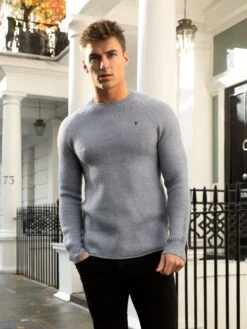 Yardley Knit Jumper - Light Blue -Cheap Clothing Store 2042LightBlue 06D