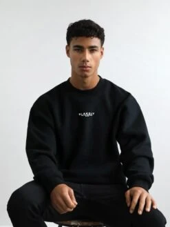 Statement Relaxed Jumper - Black 10 Statement Relaxed Jumper - Black -Cheap Clothing Store 2045TBlack01D