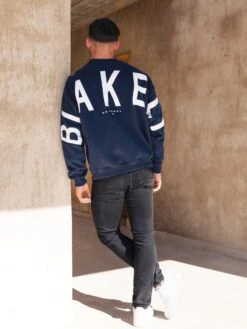 Idris Oversized Jumper - Dark Navy -Cheap Clothing Store 2046ADNAVY02