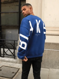 Idris Oversized Jumper - Midnight Blue -Cheap Clothing Store 2046A NAVY 02