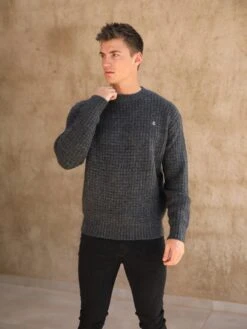Burford Knit Jumper - Charcoal -Cheap Clothing Store 2075Charcoal 04D