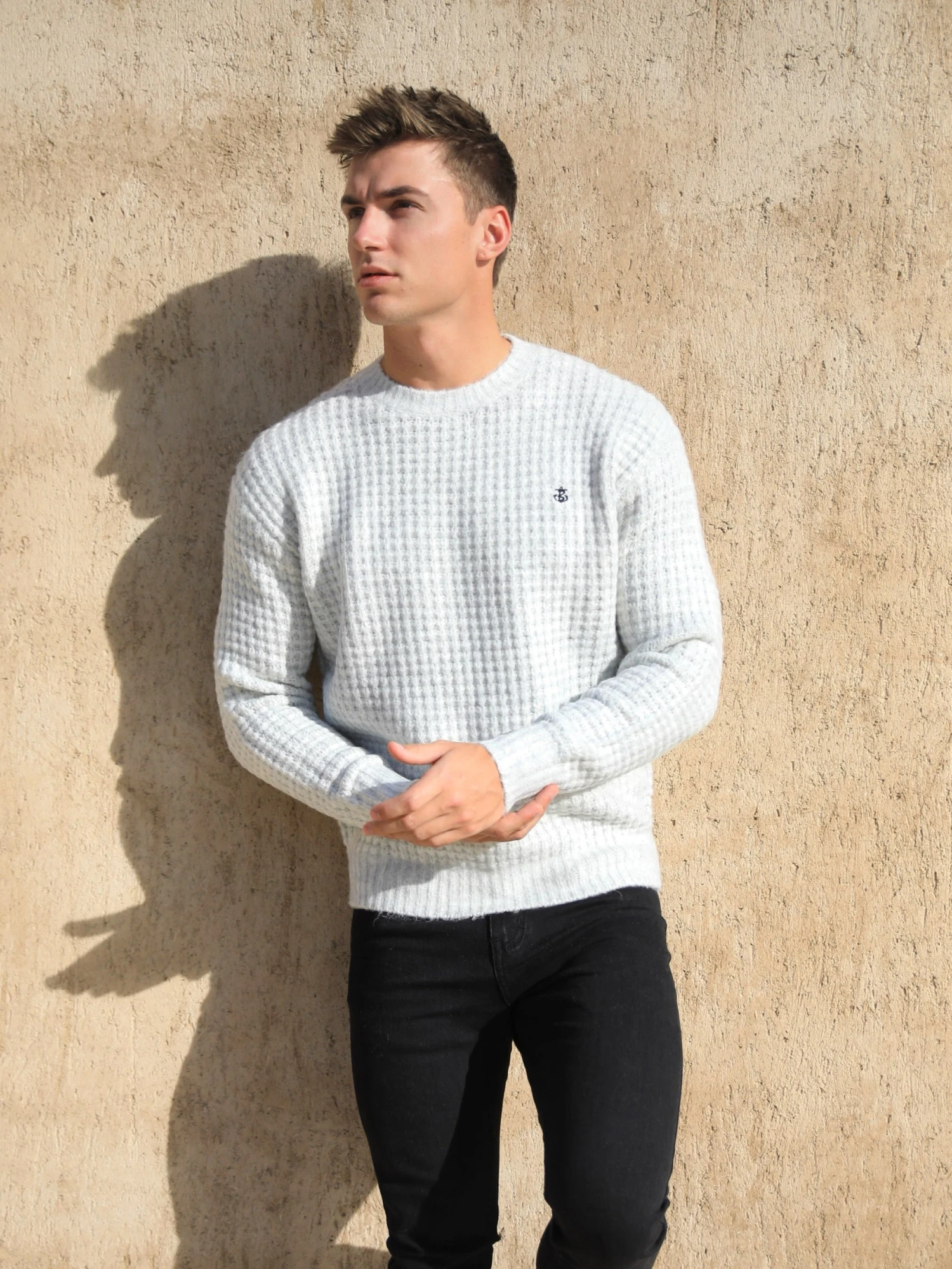 Burford Knit Jumper - Marl White 6 Burford Knit Jumper - Marl White - Image 4