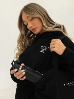 Monaco Women's Relaxed Hoodie - Black -Cheap Clothing Store 213WOBLACKHOODIED4