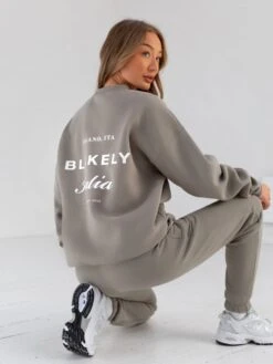 Italia Oversized Jumper - Stone Grey -Cheap Clothing Store 216BWGrey 01D