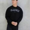 Varsity Relaxed Jumper - Black -Cheap Clothing Store 216VAR BLACK LEADv2