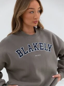 Varsity Oversized Jumper - Safari Green -Cheap Clothing Store 216VARWBeige 01D 1