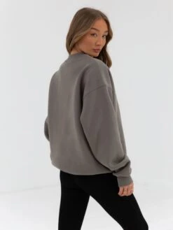 Varsity Oversized Jumper - Safari Green -Cheap Clothing Store 216VARWGrey 01D 2