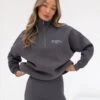 Ultimate 1/4 Zip Jumper - Charcoal 2 Ultimate 1/4 Zip Jumper - Charcoal -Cheap Clothing Store 218GCharcoal 01LEADD