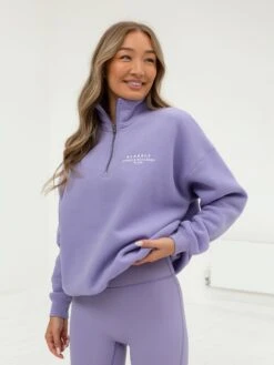 Ultimate 1/4 Zip Jumper - Lilac -Cheap Clothing Store 218GLILAC03
