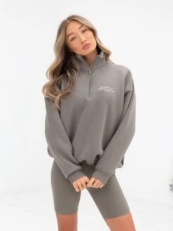 Ultimate 1/4 Zip Jumper - Safari Green -Cheap Clothing Store 218GSAFARI03