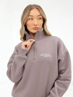 Ultimate 1/4 Zip Jumper - Pink Taupe -Cheap Clothing Store 218GTAUPE04