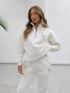 Studio 1/4 Zip Jumper - Ivory 13 Studio 1/4 Zip Jumper - Ivory -Cheap Clothing Store 218LAIvory04D