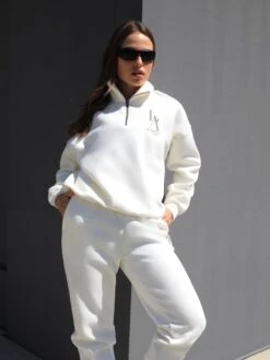 Studio 1/4 Zip Jumper - Ivory 15 Studio 1/4 Zip Jumper - Ivory -Cheap Clothing Store 218LAIvory11D