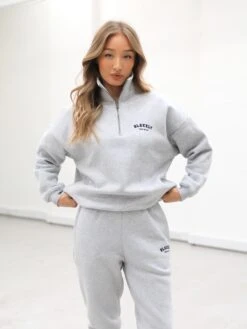 Heritage 1/4 Zip Jumper - Marl Grey -Cheap Clothing Store 219VWMarlGrey 11D