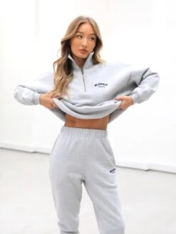 Heritage 1/4 Zip Jumper - Marl Grey -Cheap Clothing Store 219VWMarlGrey 12D