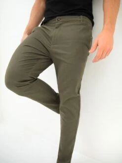 Kingsley Slim Fit Tailored Chinos - Khaki -Cheap Clothing Store 2214KingsleyKhaki3D