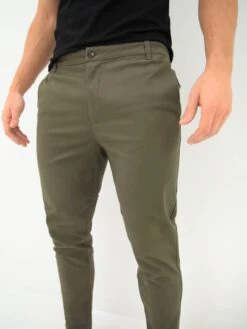 Kingsley Slim Fit Tailored Chinos - Khaki -Cheap Clothing Store 2214KingsleyKhaki4D