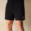 Italia Relaxed Jogger Shorts - Black
