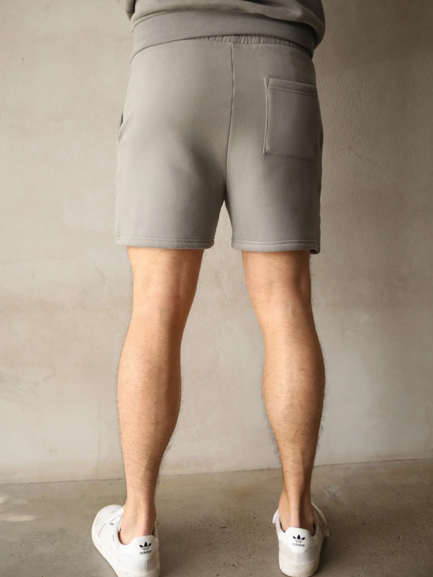 Italia Relaxed Jogger Shorts - Stone Grey 8 Italia Relaxed Jogger Shorts - Stone Grey - Image 6