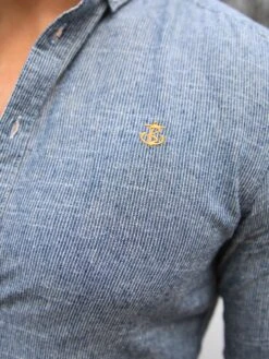 Odessa Pinstripe Shirt - Navy -Cheap Clothing Store 2238NAVYD