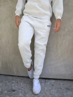 Varsity Relaxed Sweatpants - Marl White -Cheap Clothing Store 224VARGreyD 1