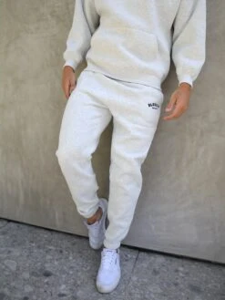 Varsity Relaxed Sweatpants - Marl White -Cheap Clothing Store 224VARGreyD 2