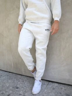 Varsity Relaxed Sweatpants - Marl White -Cheap Clothing Store 224VARGreyD 3