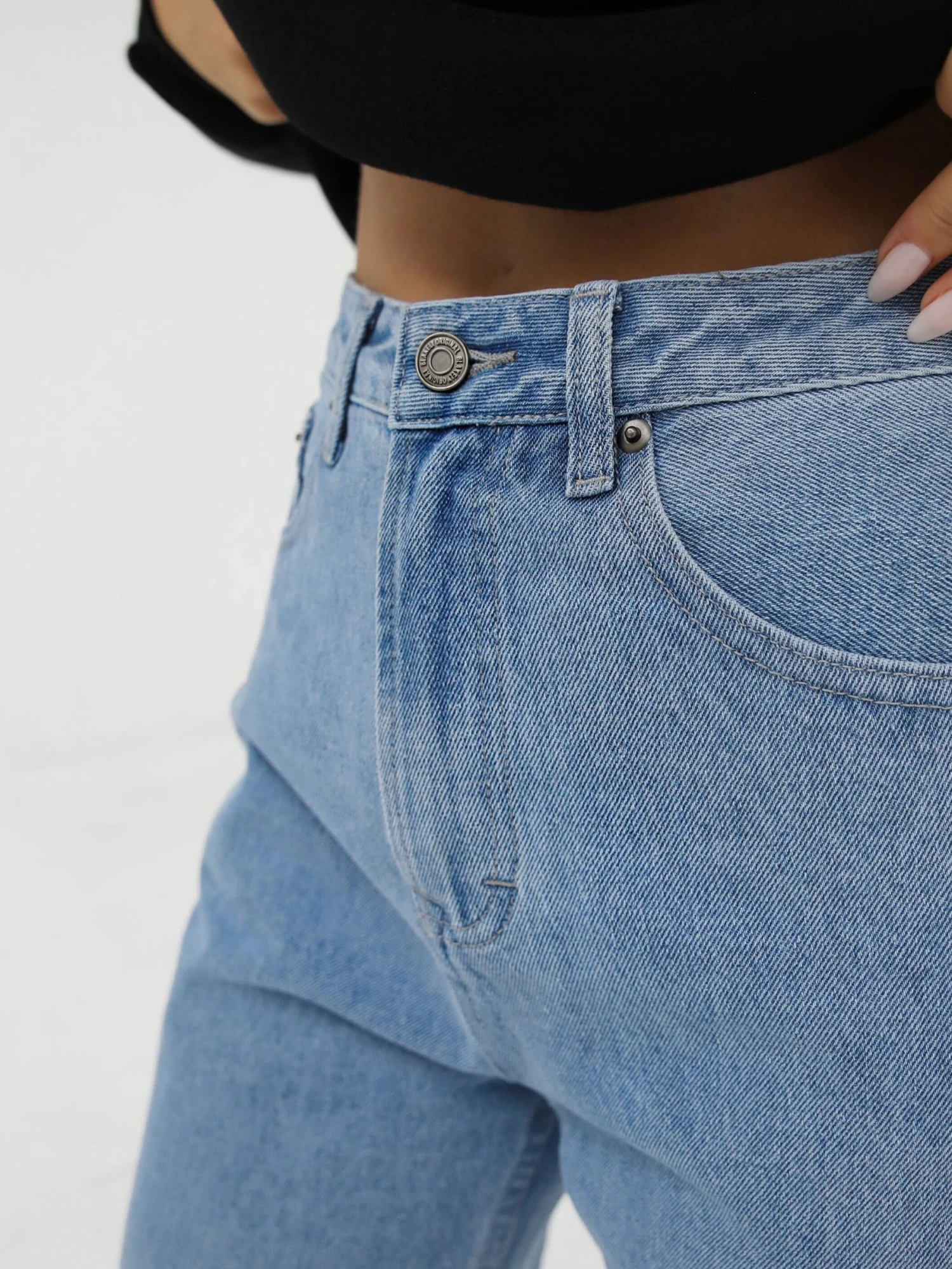 Mom Jeans - Blue 7 Mom Jeans - Blue - Image 5