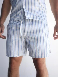 Assisi Stripe Shorts - Blue -Cheap Clothing Store 2289Blue 02D