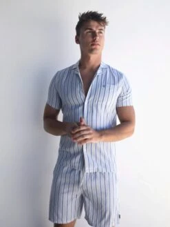 Assisi Stripe Shirt - Blue -Cheap Clothing Store 2290Blue 05LEADD