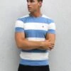 Alassio Stripe T-Shirt - Blue -Cheap Clothing Store 2375BLUELEADD1