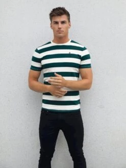 Loano Stripe T-Shirt - Green -Cheap Clothing Store 2376GREEND 2