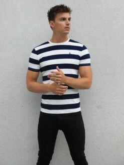 Loano Stripe T-Shirt - Navy 9 Loano Stripe T-Shirt - Navy -Cheap Clothing Store 2376NAVYD 1