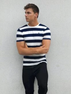 Loano Stripe T-Shirt - Navy 11 Loano Stripe T-Shirt - Navy -Cheap Clothing Store 2376NAVYD 1 422c70f0 a002 4acc a744 45e6d7ef556e